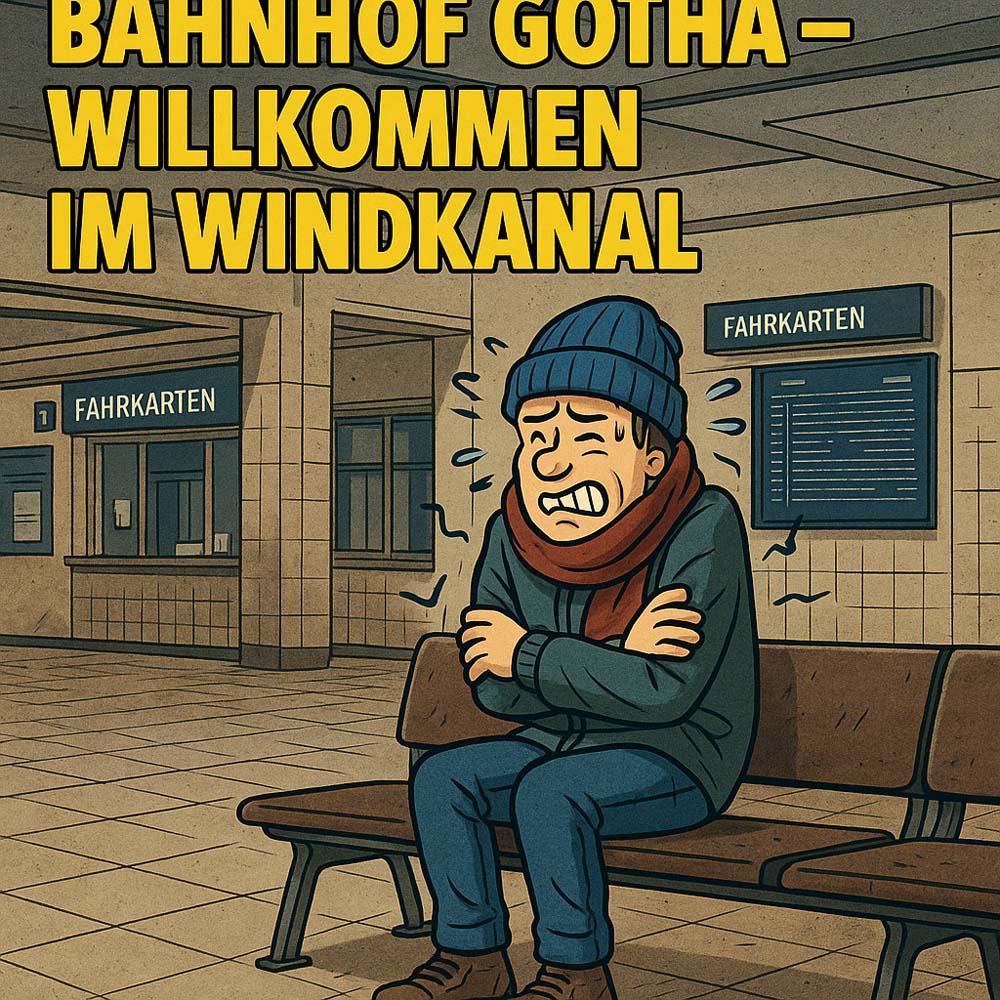 Bahnhof Gotha - Windkanal